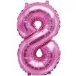 balon foliowy cyfra 8 rozowy partydeco 14 dgt