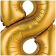 balon foliowy cyfra 8 satynowa zloty godan 14 dgt