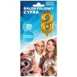 balon foliowy cyfra 8 satynowa zloty godan 14 dgt