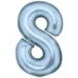 balon foliowy cyfra 8 satynowy niebieski amscan 34 dgt