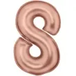 balon foliowy cyfra 8 satynowy rozowe zloto amscan 34 dgt