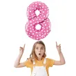 balon foliowy cyfra 8 serduszka rozowy jix 18 dgt