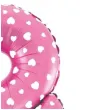 balon foliowy cyfra 8 serduszka rozowy jix 18 dgt