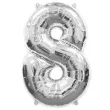 balon foliowy cyfra 8 srebrny flexmetal 34 dgt