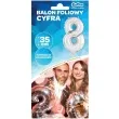 balon foliowy cyfra 8 srebrny godan 14 dgt