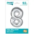 balon foliowy cyfra 8 srebrny godan 36 dgt
