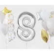 balon foliowy cyfra 8 srebrny godan 36 dgt
