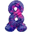balon foliowy cyfra 8 stojaca galaxy splash folat 17 dgt