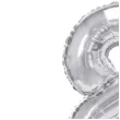 balon foliowy cyfra 8 stojaca srebrny partydeco 27 dgt