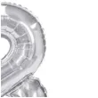 balon foliowy cyfra 8 stojaca srebrny partydeco 27 dgt