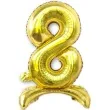 balon foliowy cyfra 8 stojaca zloty dekoracjepolska 30 dgt