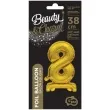 balon foliowy cyfra 8 stojaca zloty godan 15 dgt