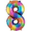 balon foliowy cyfra 8 teczowy amscan 34 dgt
