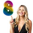 balon foliowy cyfra 8 teczowy funny fashion 40 dgt