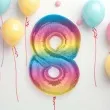 balon foliowy cyfra 8 teczowy godan 36 dgt