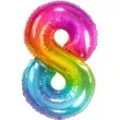 balon foliowy cyfra 8 yummy gummy rainbow teczowy folat 34 dgt