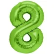 balon foliowy cyfra 8 zielone jabluszko partypal 39 dgt