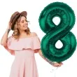 balon foliowy cyfra 8 zielony butelkowy godan 33 dgt