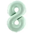 balon foliowy cyfra 8 zielony partydeco 34 dgt