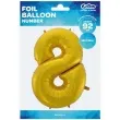 balon foliowy cyfra 8 zloty mat godan 45 dgt