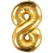 balon foliowy cyfra 8 zloty partydeco 14 dgt