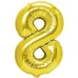 balon foliowy cyfra 8 zloty partypal 16 dgt