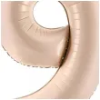 balon foliowy cyfra 9 bezowy ciemny partydeco 34 dgt