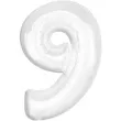 balon foliowy cyfra 9 bialy godan 36 dgt