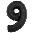 balon foliowy cyfra 9 czarny funny fashion 40 dgt