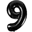balon foliowy cyfra 9 czarny unique 34 dgt