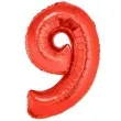 balon foliowy cyfra 9 czerwony funny fashion 40 dgt