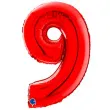 balon foliowy cyfra 9 czerwony grabo 26 dgt
