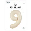 balon foliowy cyfra 9 kremowy 39 dgt