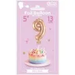 balon foliowy cyfra 9 micro rozowe zloto godan 5 dgt