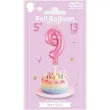 balon foliowy cyfra 9 micro rozowy godan 5 dgt