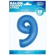 balon foliowy cyfra 9 niebieski godan 14 dgt