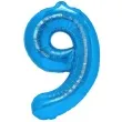 balon foliowy cyfra 9 niebieski partypal 16 dgt