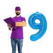 balon foliowy cyfra 9 niebieski partypal 16 dgt