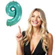 balon foliowy cyfra 9 niebieski tiffany flexmetal 34 dgt