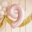 balon foliowy cyfra 9 pastel rozowy jasny partydeco 34 dgt