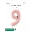 balon foliowy cyfra 9 pastel rozowy jasny partydeco 34 dgt