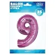 balon foliowy cyfra 9 rozowy godan 14 dgt