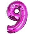 balon foliowy cyfra 9 rozowy godan 34 dgt