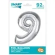 balon foliowy cyfra 9 srebrny godan 36 dgt