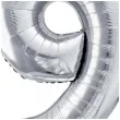 balon foliowy cyfra 9 srebrny partydeco 34 dgt