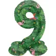 balon foliowy cyfra 9 stojaca hawajskie party folat 17 dgt