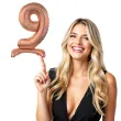 balon foliowy cyfra 9 stojaca rozowe zloto godan 29 dgt
