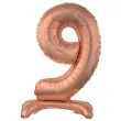 balon foliowy cyfra 9 stojaca rozowe zloto godan 29 dgt