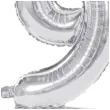 balon foliowy cyfra 9 stojaca srebrny partydeco 27 dgt