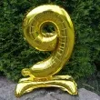 balon foliowy cyfra 9 stojaca zloty dekoracjepolska 15 dgt